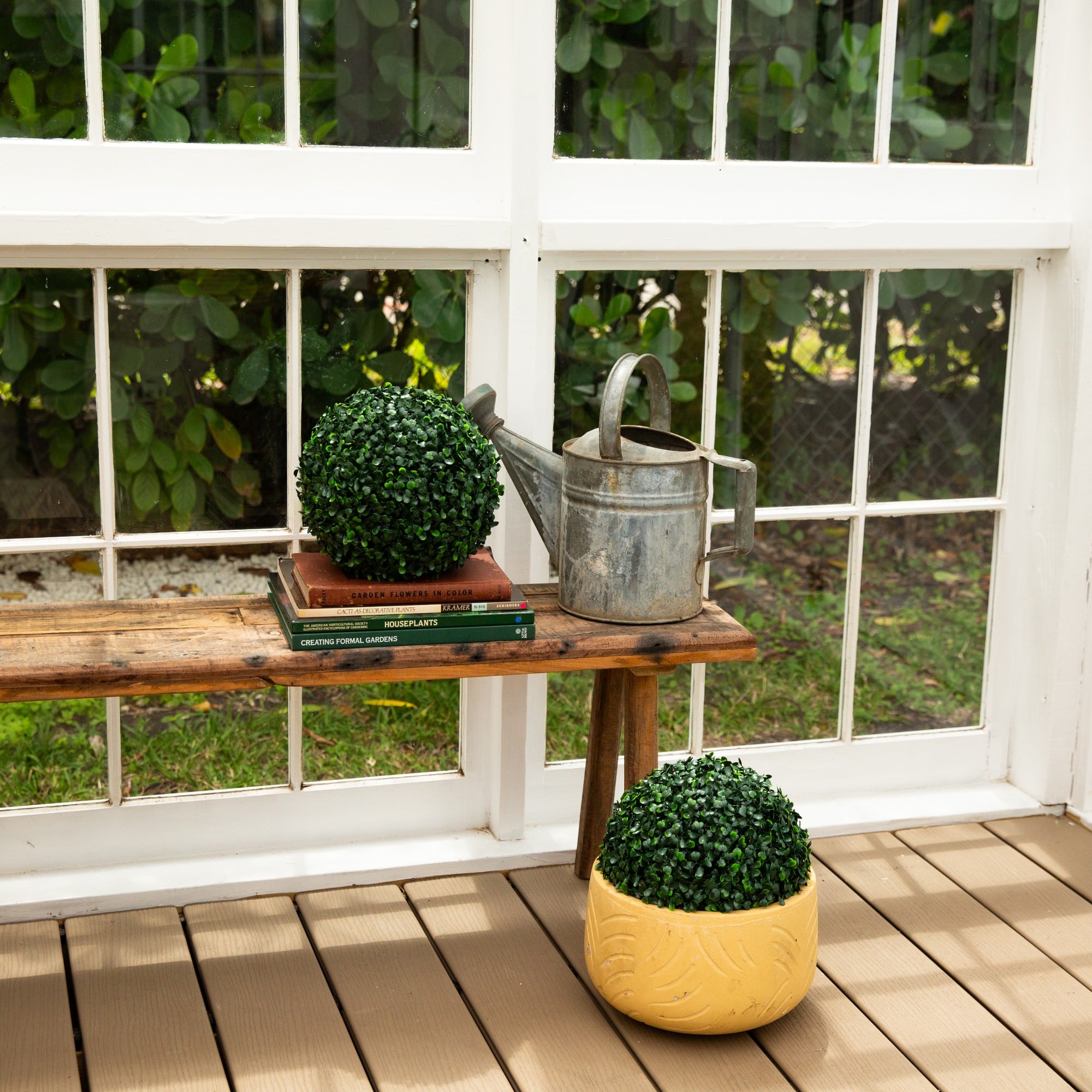 8in. UV Resistant Artificial Boxwood Ball (Indoor/Outdoor) - Set of 4